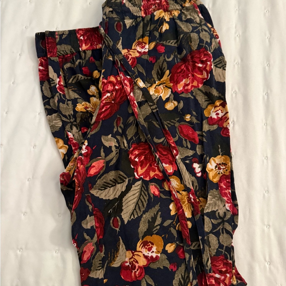 Abercrombie & Fitch Floral Pants - Red and Blue
